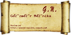 Gázmár Mónika névjegykártya
