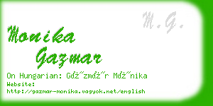 monika gazmar business card